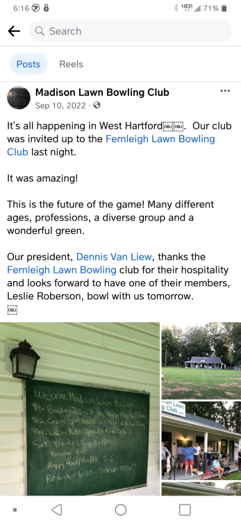 Madison Lawn Bowling Club visit